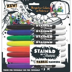 Marcadores Sharpie Stained Brush Tip X 8 Unidades para Tela