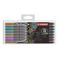 Marcadores Stabilo Pen 68 Colores Metalizados x 8