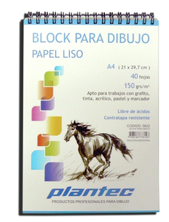 BLOCK PLANTEC PARA DIBUJO PAPEL LISO A4 - 150 GRS.