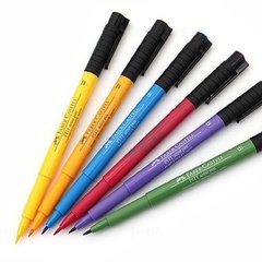 FABER CASTELL PITT ARTIST PENS BRUSH - BASIC - X6 UNIDADES - comprar online