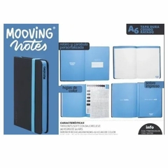 Cuaderno Mooving Notes A6 Tapa Dura Rayado Azul - comprar online