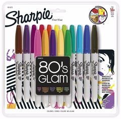 Marcadores Sharpie 80's Glam Fino x16 Unidades