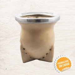 Mate Calabaza forrado en Cuero Vaqueta - comprar online