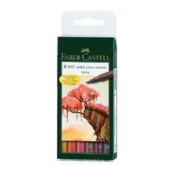 FABER CASTELL PITT ARTIST PENS BRUSH - TERRA - X6 UNIDADES