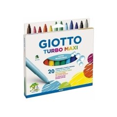 Marcadores Giotto Turbo Maxi Lavable X 20 Punta Gruesa