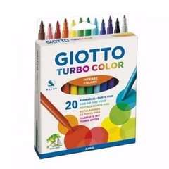 Marcadores Fibras Giotto Turbo Color X 20 Lavables