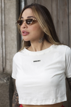Cropped T-shirt Off White - comprar online