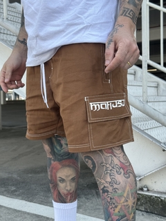 Shorts Mafiusu Cargo Sarja Algodão Terra Cota - MAFIUSU