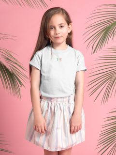 Camiseta Infantil Itália Branca