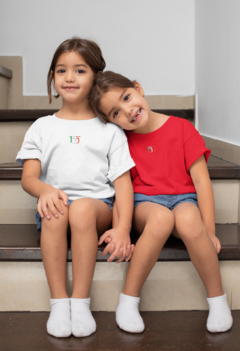 Camiseta Infantil Itália Vermelha na internet