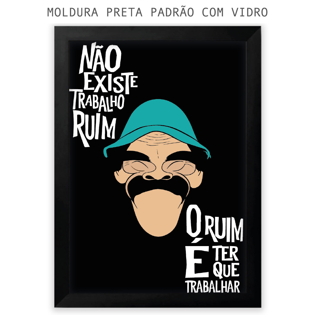 Quadro Decorativo Placa Quarto Sala Seu Madruga Tatuagem Mandrake