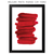 QUADRO VERMELHO, quadro escandinavo vermelho, quadro com efeito de tinta, red