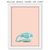quadro telefone antigo minimalista rosa