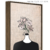 quadro floral, quadro ilustração de vaso de planta, quadro com cabeça de flor, quadro com flores