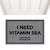 Capacho - I need Vitamin Sea - CASA DA GINA - Quadros, capachos, porta-retratos, produtos personalizados