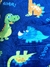 Frazada Coral Fleece Infantil Estampada - Dinosaurio Azul - comprar online