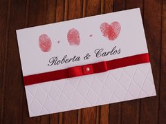 Convite de casamento - Relevo - Textura