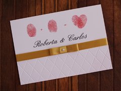 Convite de casamento - Relevo - Textura