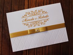 Convite de casamento - Relevo - Textura