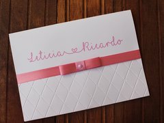 Convite de casamento - Relevo - Textura