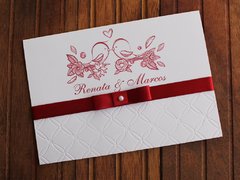 Convite de casamento - Relevo - Textura