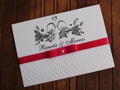 Convite de casamento - Relevo - Textura