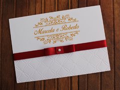 Convite de casamento - Relevo - Textura