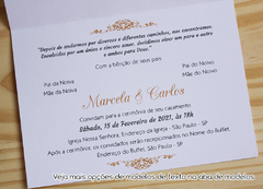 Convite de Casamento com Relevo - comprar online