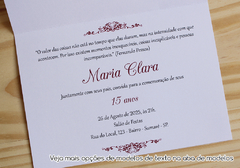 Convite de Casamento marsala com detalhe em relevo na internet
