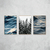 Trio Ocean Palms - O2 Arts Quadros Personalizados