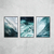 Trio Waves blue - O2 Arts Quadros Personalizados