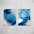 Conjunto abstract blue ink I - O2 Arts Quadros Personalizados