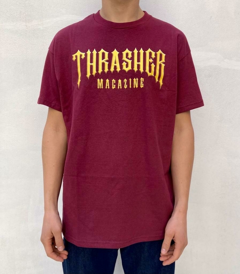 Remera Thrasher Low Low Bordo Pura Vida Skateshop
