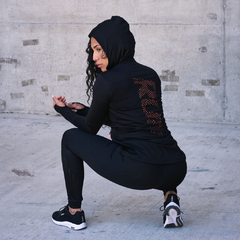Campera Lycra Deportiva Mujer Capucha buzo Lycra fu
