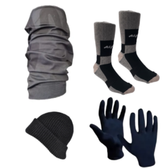 Combo Inv!cuello Termico Salomon+ Medias +guantes Term+gorro