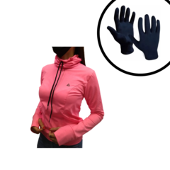 Buzo Mujer Fucsia Deportivo Urbano Bumu + Guantes Termicos!