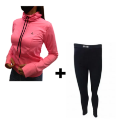 Conjunto Mujer! Buzo Lycra Deportivo + Calza Termica