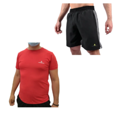 Combo Ulux rjo! Remera Deportiva Hombre + Bermuda Microfibra