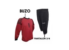 Combo Arquero Adulto Pantalon 3/4 + Buzo rjo-Catc