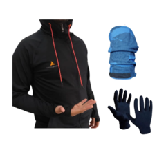 Campera Deportiva Hombre + Guante Térmico + Cuello Salomon 40137