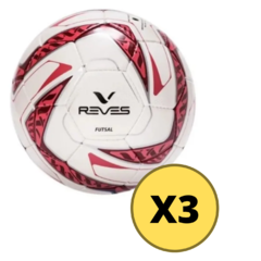 Pelota Futsal Revés N° 4 Medio Pique X3 UNIDADES - 4991