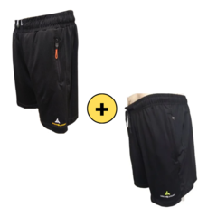 Combo deportivo! bermuda bolsillo p/celular+short con cierres