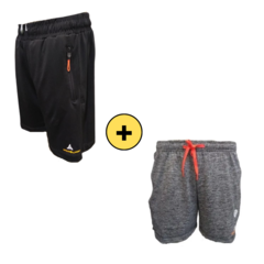 Combo deportivo g! bermuda bolsillo p/celular+short con cierres