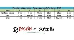 Pantalon Deportivo Frizado Ni?o - Plfr - Azul - PASION AL DEPORTE