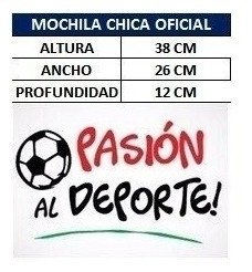 Mochila River Plate Oficial Chica 15 Pulg. - Rp493 - PASION AL DEPORTE