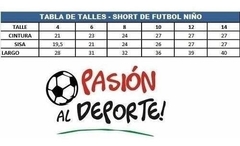 Short De Futbol Deportivo Niño + Medias Negras Futbol - comprar online