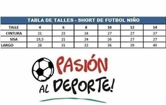 Short De Futbol Niño Shfn Azul Marino - X 2 Unidades! - PASION AL DEPORTE