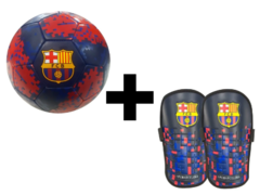 COMBO FUTBOL BARCELONA PELOTA + CANILLERA