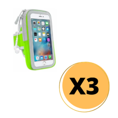 BRAZALETE PORTA CELULAR RUNNING-CICLISMO X3 UNIDADES- BRAPORTA