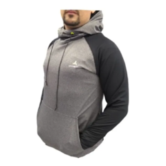 Buzo Lycra Deportivo Hombre Gris + Brazalete Running! en internet